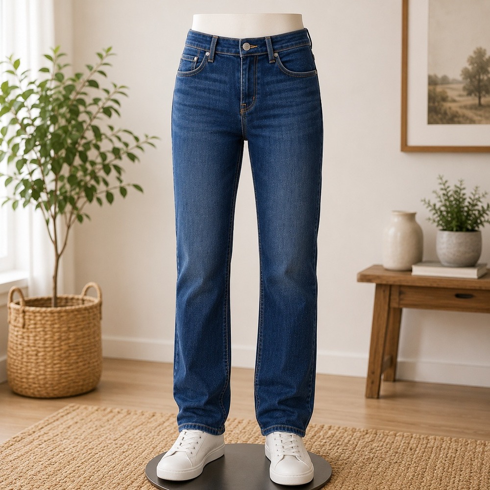 Hudson Jeans Straight Leg Mens 33 Blue Dark Wash Stretch Denim Pants